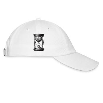 Hourglass brain heart 🧠🫀 - Baseball Cap - white/white - Right