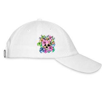 Schädel umgeben von Lilien Skull and flowers - Baseballkappe - Weiß/Weiß - Rechts