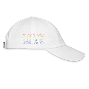 Love Pride rainbow flag 3D - Baseball Cap - white/white - Right