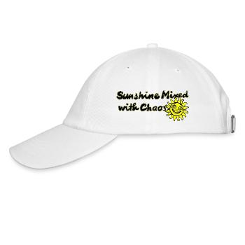 Sonnenschein gemischt mit Chaos - Baseballkappe - Weiß/Weiß - Links
