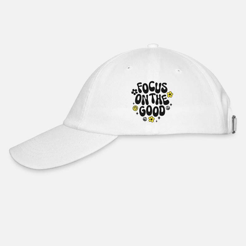 Focus sur le bon Spruch Trendy Retro Peace Love - Casquette classique - blanc/blanc
