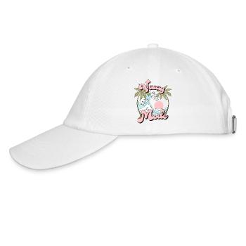 Vacay Fashion Summer Holiday Palm Waves Retro - Baseball Cap - white/white - Left