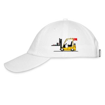 Turkish forklift driver with cay and kebab - Baseball Cap - white/white - Left