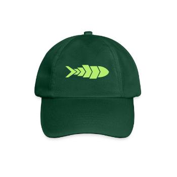 Minimalistischer Fischpfeil | Fish Arrow Design - Baseballkappe - Flaschengrün - Vorne