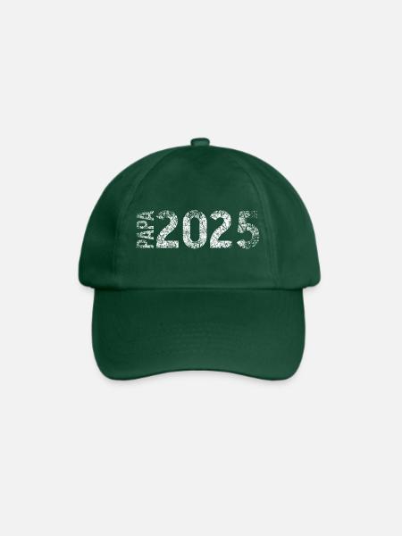 Papa 2025 Dad 2025 Supergrunge Weiß - Baseballkappe - Flaschengrün