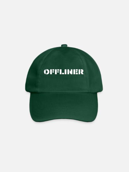 offliner weiss - Baseballkappe - Flaschengrün