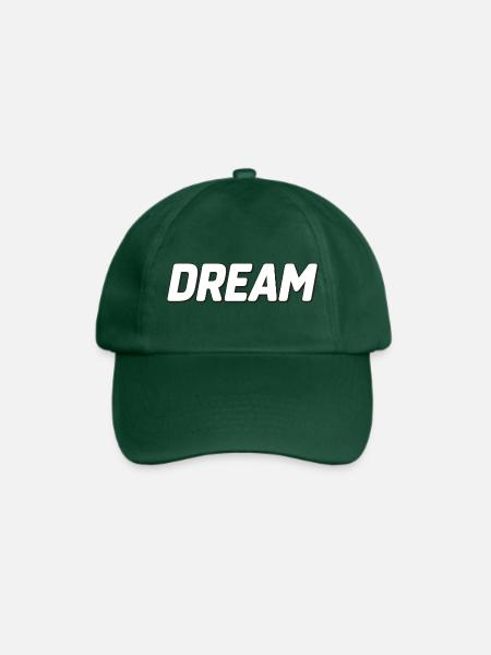 Dream Bold Typografie-Kunst - Baseballkappe - Flaschengrün