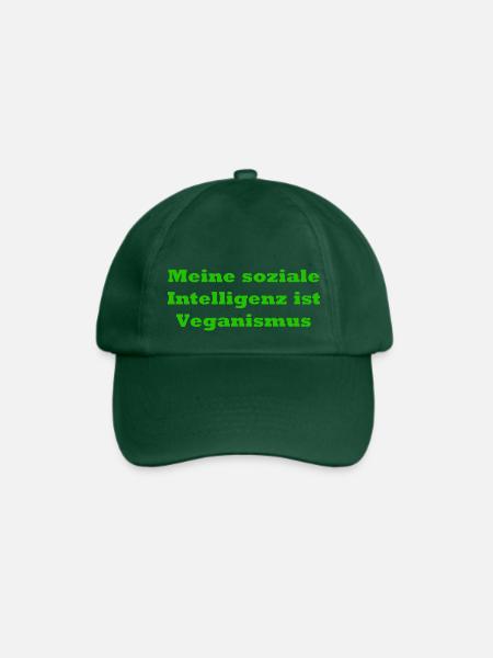 veganer Spruch - Baseballkappe - Flaschengrün