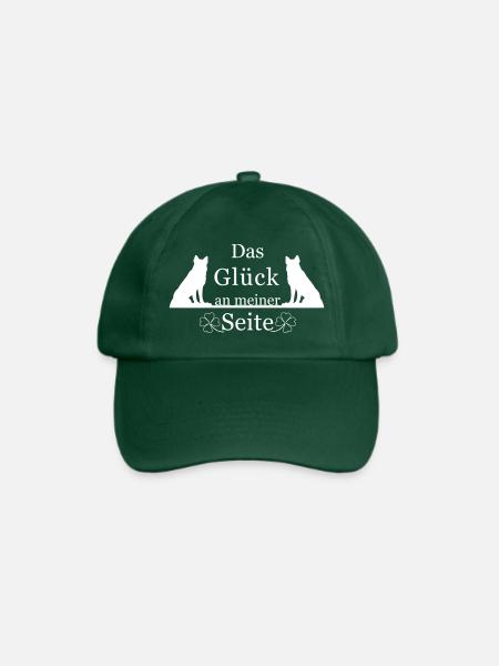Das Glück an meiner Seite, Hund - Baseballkappe - Flaschengrün