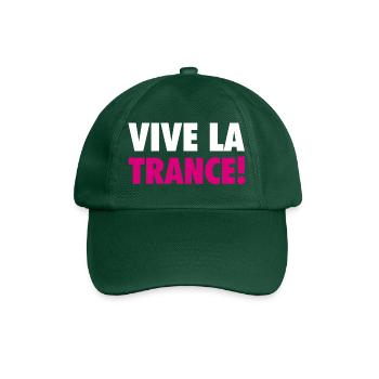 Vive La Trance! (pink) - Baseballkappe - Flaschengrün - Vorne