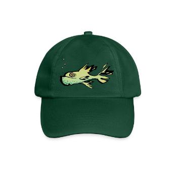 Fisch - Baseballkappe - Flaschengrün - Vorne