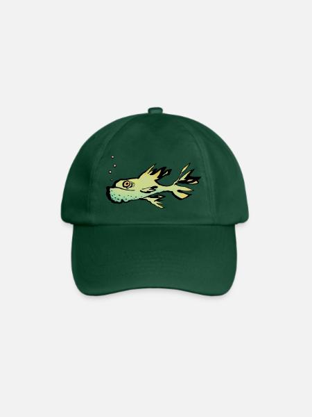Fisch - Baseballkappe - Flaschengrün