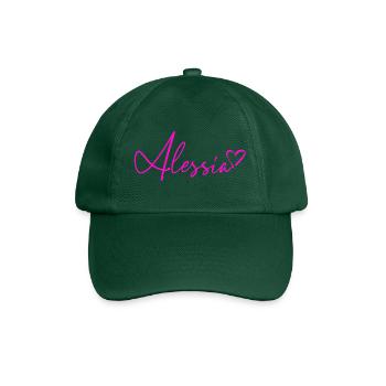 Alessia Signatur Neon Pink - Baseballkappe - Flaschengrün - Vorne