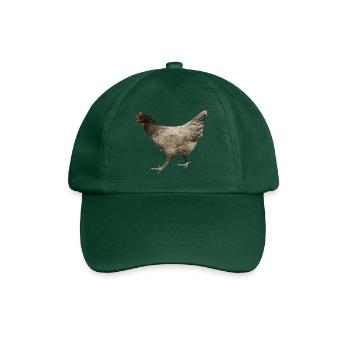 graues Huhn - Baseballkappe - Flaschengrün - Vorne