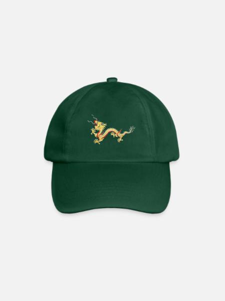 Asiatischer Drache Glücksschutzsymbol - Baseballkappe - Flaschengrün