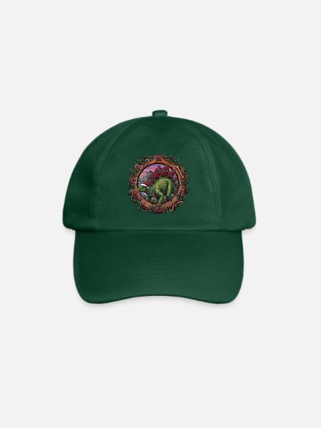 Stegosaurus Weihnachtszauber - Baseballkappe - Flaschengrün