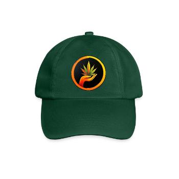 Marijuana leaf - LOGO button 1 - Baseballkappe - Flaschengrün - Vorne