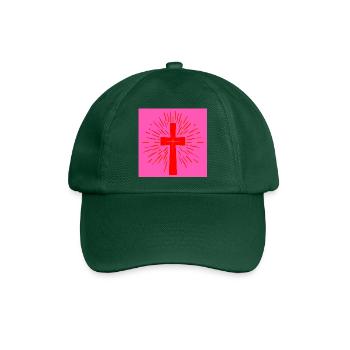 Kirche Christliches Kreuz - Christlicher Glaube - Baseballkappe - Flaschengrün - Vorne