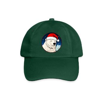 Eisbären Weihnachten - Baseballkappe - Flaschengrün - Vorne