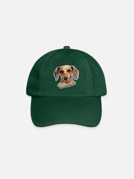 Dackel "Wiener" Dachshund - Baseballkappe - Flaschengrün