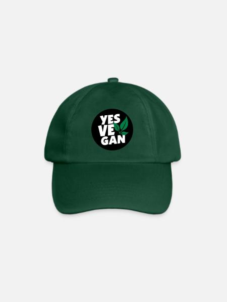 Yes Vegan / Yes ve gan (3c) - Baseballkappe - Flaschengrün