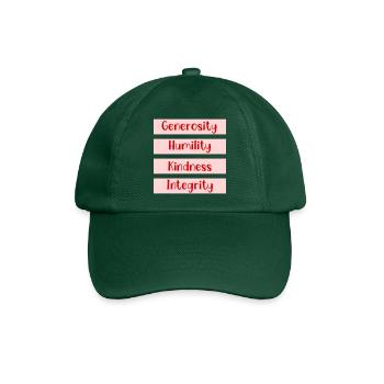 Werte - Baseballkappe - Flaschengrün - Vorne