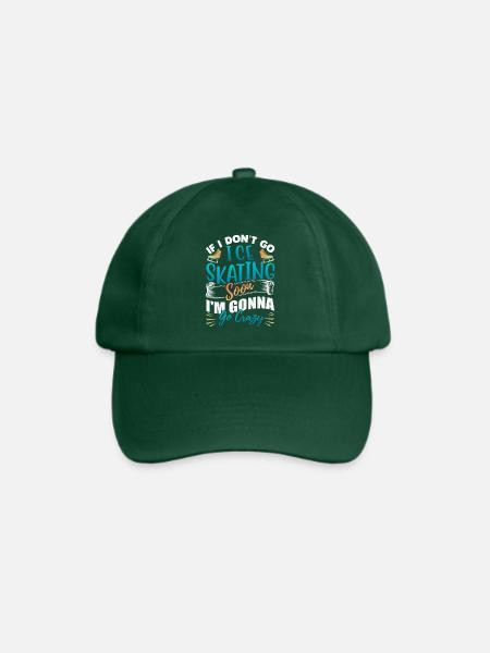 Skating Mom Tshirt Eiskunstlaufen Geschenk - Baseballkappe - Flaschengrün