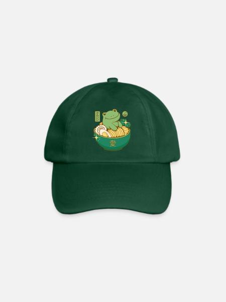 Kawaii Ramen Frosch - Baseballkappe - Flaschengrün