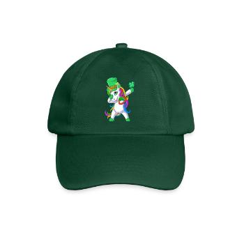 Dabbing Einhorn St Patricks Tag - Baseballkappe - Flaschengrün - Vorne