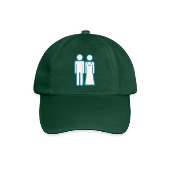 Hochzeitspaar - Baseballkappe - Flaschengrün - Vorne