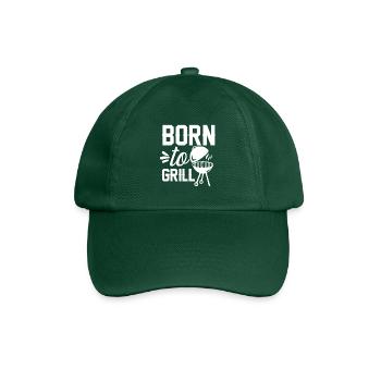 Born to grill- lustige Grillmeister Geschenke - Baseballkappe - Flaschengrün - Vorne