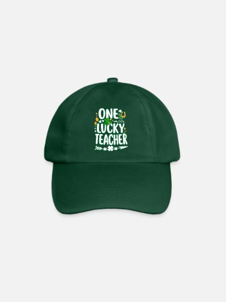 Ein glücklicher Lehrer Lehrer am St. Patricks Day - Baseballkappe - Flaschengrün