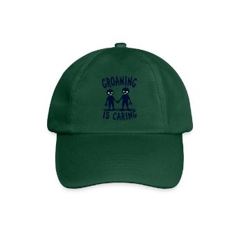 Groaning is Caring Zombie Humor - Baseballkappe - Flaschengrün - Vorne