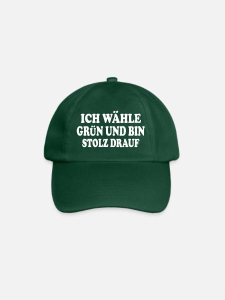 ich wähle grün und bin stolz darauf - Baseballkappe - Flaschengrün