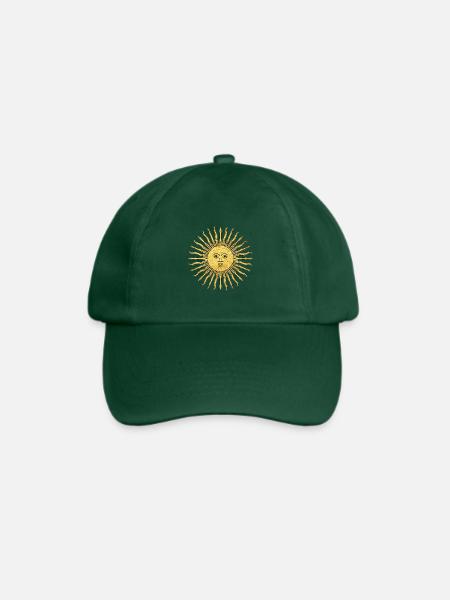 Spirituelles Symbol der Erleuchtung Sonne - Baseballkappe - Flaschengrün