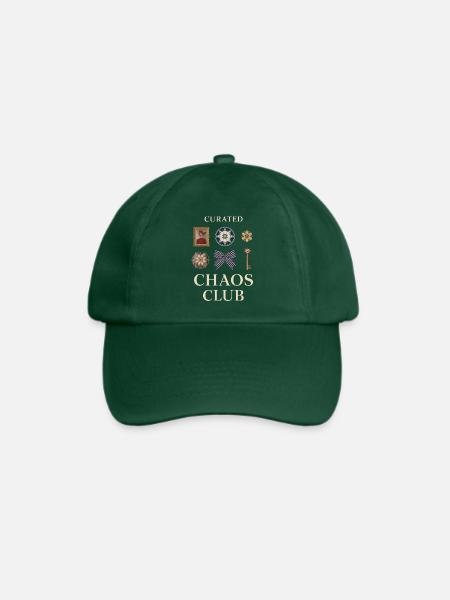 Curated Chaos Club Motifs - Baseballkappe - Flaschengrün