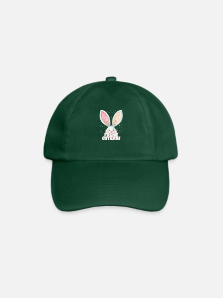 Frohe Ostern! Niedlicher Osterhase - Baseballkappe - Flaschengrün