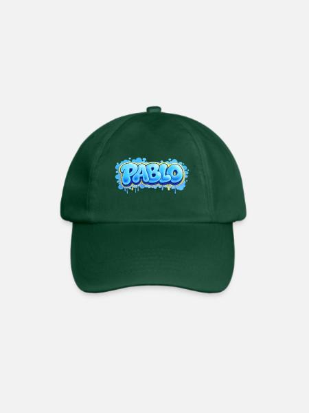 PABLO GRAFFITI NAME FÜR PERFEKTES GESCHENK DRUCKBAR - Baseballkappe - Flaschengrün