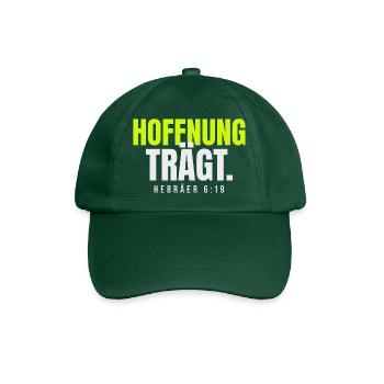 Hoffnung trägt – Hebräer 6,19 - Baseballkappe - Flaschengrün - Vorne