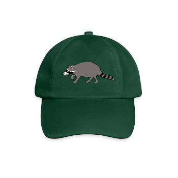 Waschbär - Baseballkappe - Flaschengrün - Vorne