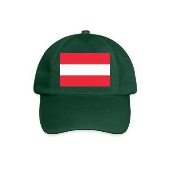 Aufkleberflagge Österreichs Fahne von Oesterreich - Baseballkappe - Flaschengrün - Vorne