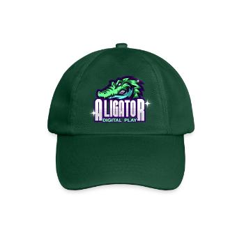 Alligator Digitale Kunst - Baseballkappe - Flaschengrün - Vorne