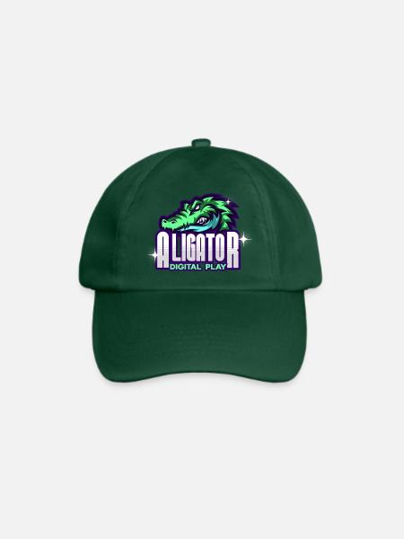 Alligator Digitale Kunst - Baseballkappe - Flaschengrün