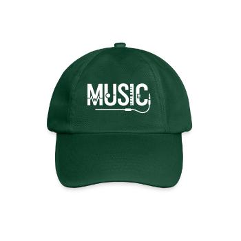 Musik Design mit AUX-Kabel - Sound in Form - Baseballkappe - Flaschengrün - Vorne