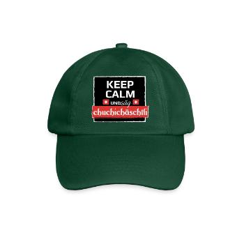 KeepCalm und Schweizerdeutsch - Baseballkappe - Flaschengrün - Vorne