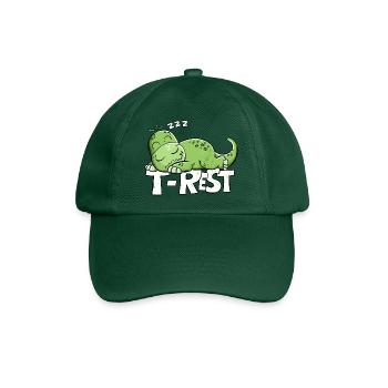 T-Rest Dino Schlafen | Lustiger Dinosaurier - Baseballkappe - Flaschengrün - Vorne