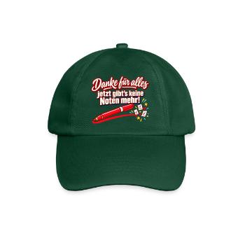 Ruhestand Lehrer Abschiedsgeschenk Danke - Baseballkappe - Flaschengrün - Vorne