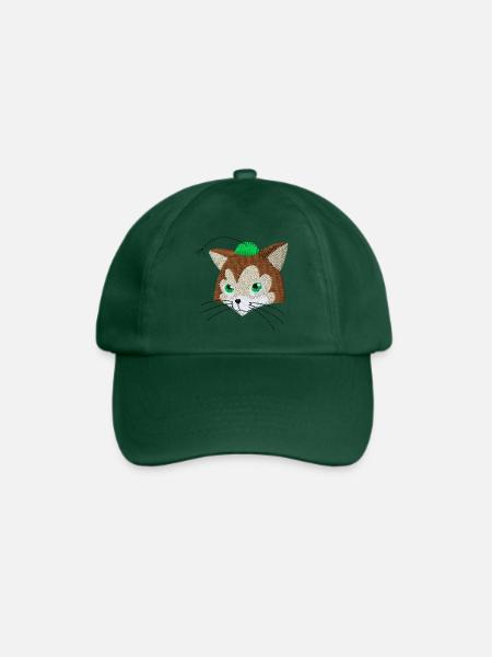 Pettersson & Findus Stickdesign - Baseballkappe - Flaschengrün