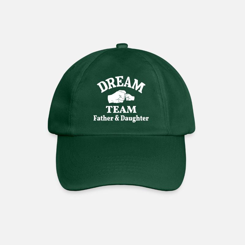 Vater Tochter Team Papa Töchter Dreamteam Faust - Baseballkappe - Flaschengrün