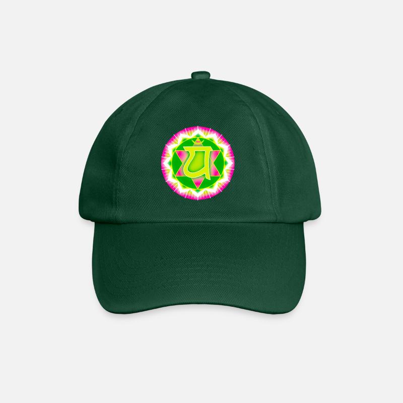 Herzchakra Anahata - Baseballkappe - Flaschengrün